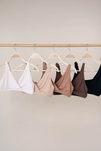 Women's Cross Front Bralette in range of neutral colors