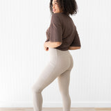 Back of the Bamboo Flex Women’s Leggings in Bisque

