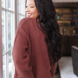 Chunky Knit Women's Cropped Cardigan In Ember