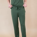 Close up of Men's Lounge Pants in Fir