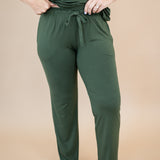 Close up of the Women's Lounge Pants in Fir 