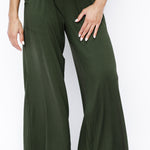 Close up of the Women's Wide Leg Pant in Fir 