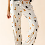 Women's Lounge Pants in Fluffy Dog shown on a model