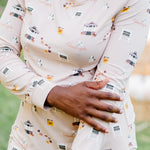 Close up of the top from the Women's Jogger Pajama Set in Gilmore Girls