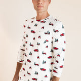 Men's Jogger Set in Holiday Tree Farm