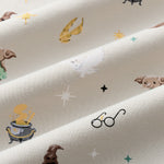 Close up of the fabric Starry Icon print