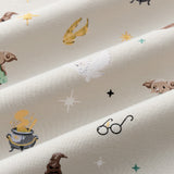 Close up of the fabric Starry Icon print 