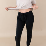 Woman modeling Women's Jogger Pants in Midnight 