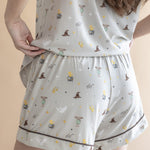 Back side view of the shorts from the Women's Short Sleeve Pajama Set in Starry Icon