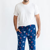 Man modeling Men's Lounge Pants in Celebration