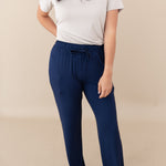 Woman modeling Women's Lounge Pants in Navy