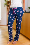 Women's Lounge Pants in Navy Mahjong