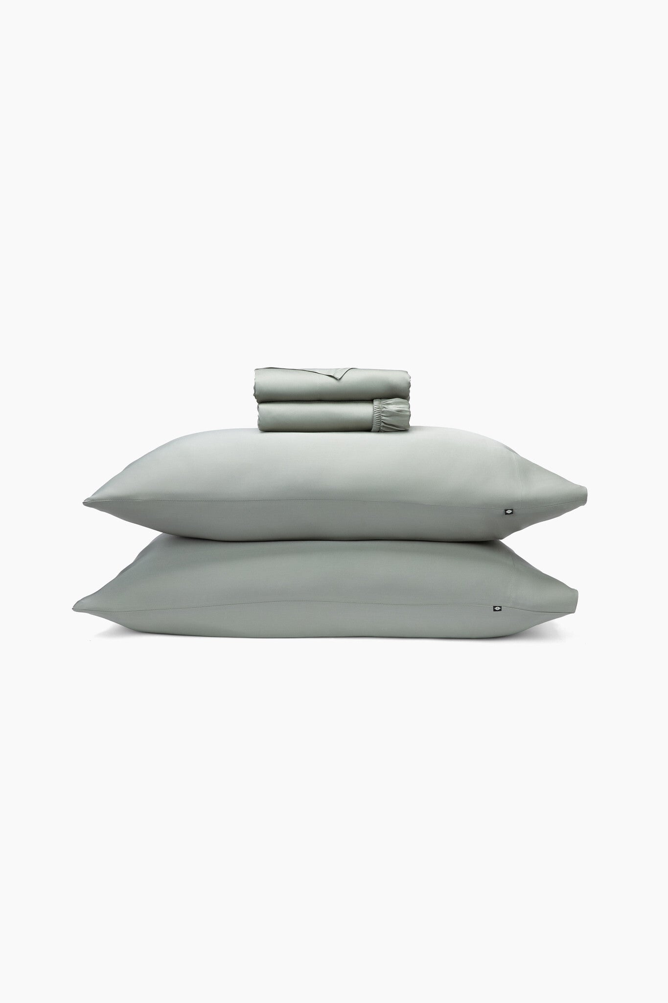 Product photo of the Bamboo Sateen Sheet Set in Eucalyptus