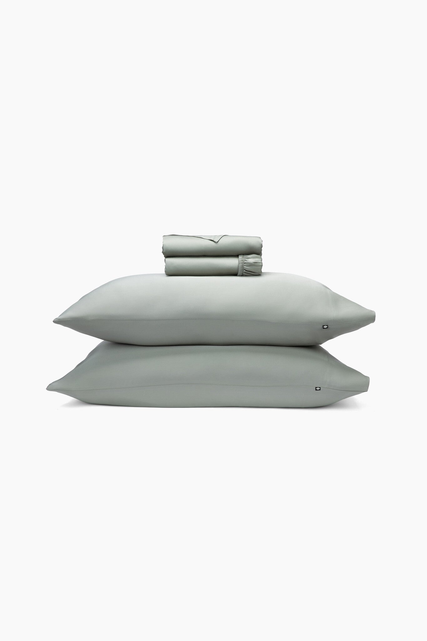 Product photo of the Bamboo Sateen Sheet Set in Eucalyptus