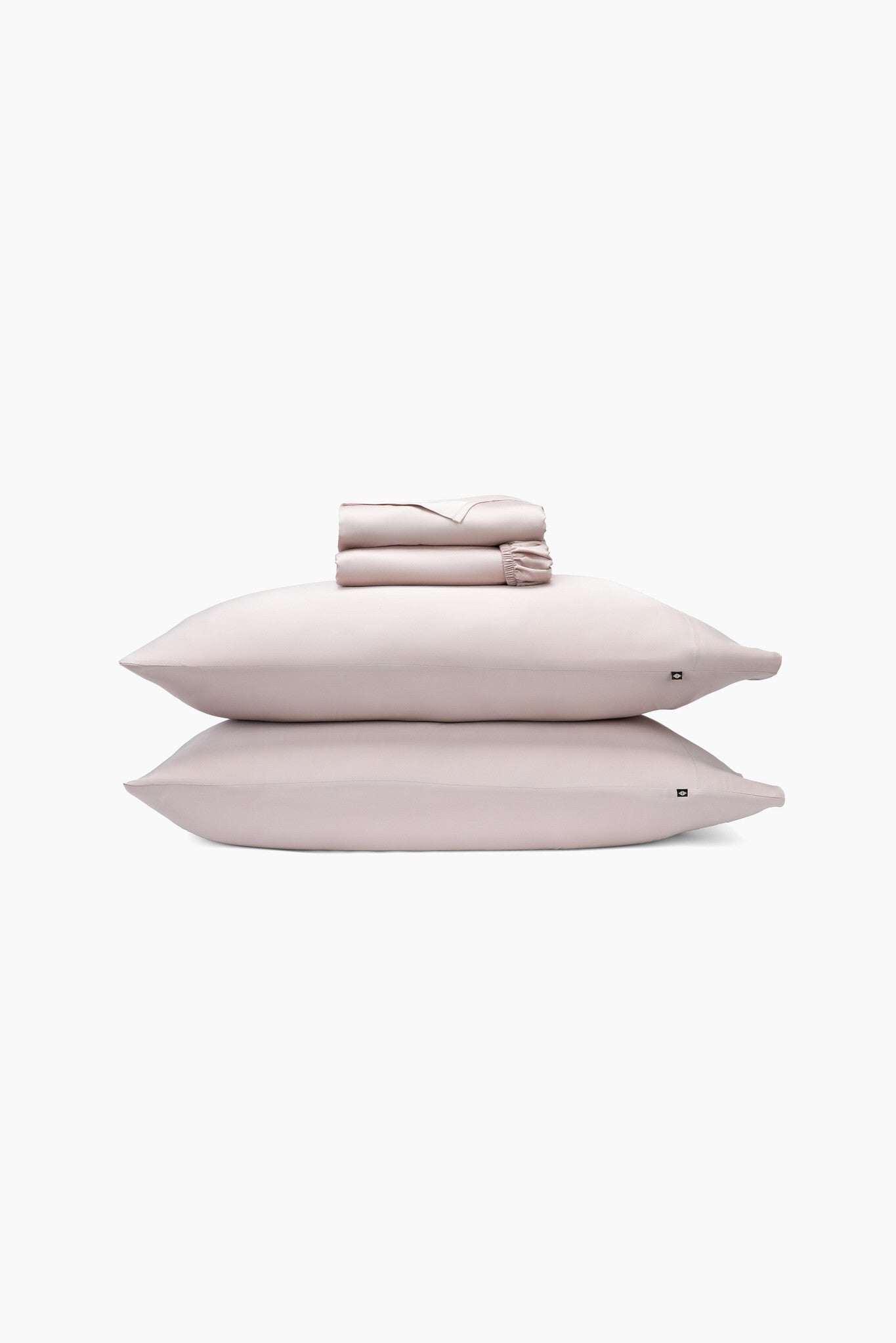 Product photo of the Bamboo Sateen Sheet Set in Rose Quartz