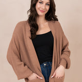 Chunky Knit Women's Oversized Cardigan in Latte