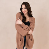 Chunky Knit Women's Oversized Cardigan in Latte
