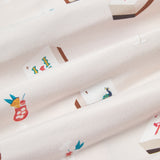Close up of Vanilla fabric with Mahjong print