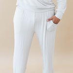 Kyte Baby's Men's Ribbed Jogger Pant in Oat