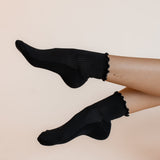 Women's Ruffle Socks in Midnight