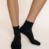 Women's Ruffle Socks in Midnight