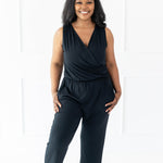 Model wearing the Women's Jumpsuit in Midnight