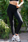 Bamboo Flex Women’s Leggings in Midnight shown on a female model