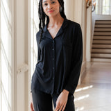 Long-Sleeved Women's Pajama Set in Midnight