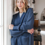 Chunky Knit Women's Oversized Cardigan In Oxford