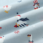 Close up of the Patriotic Goose print 