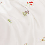Close up of the Bamboo Sateen Sheet Set in Wildflower