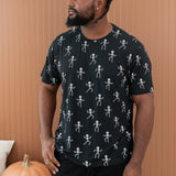 Male modeling the Kyte Men's Crew Neck Tee in Skeleton