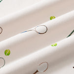 Close up of the print of the Women's Short Sleeve Pajama Set in Tennis
