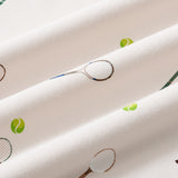 Close up of the print of the Women's Short Sleeve Pajama Set in Tennis