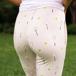 Close up of the back side of the Women's Lounge Pants in Tennis on a model 