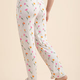 Female modeling the back of the Women's Lounge Pants in Tulip