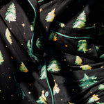 Close up of the top from the Bamboo Long-Sleeved Women's Pajama Set in Twinkle Tree