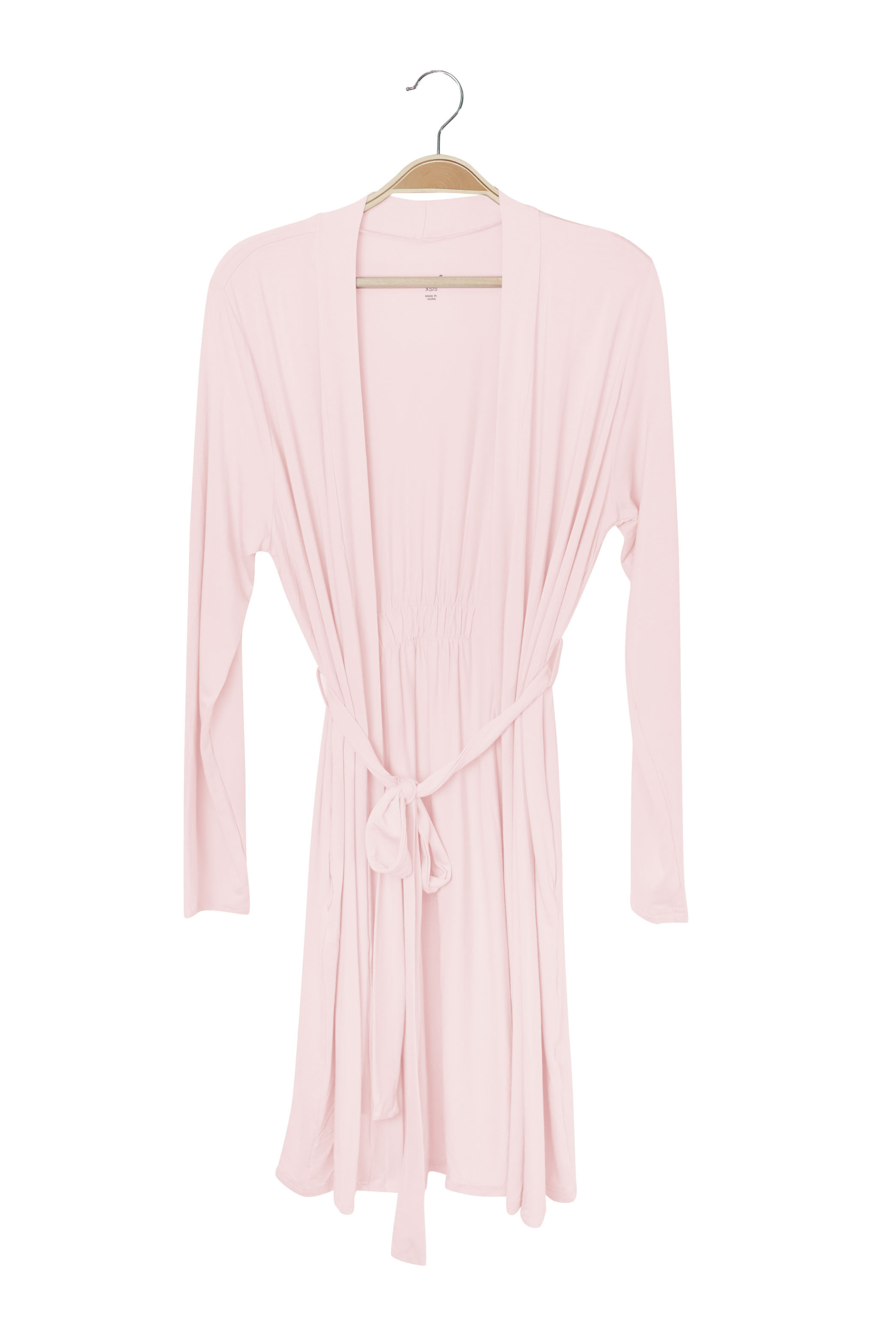 Women's Lounge Robe in Blush on hanger