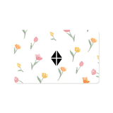 Gift card with a tulip pattern and kite logo