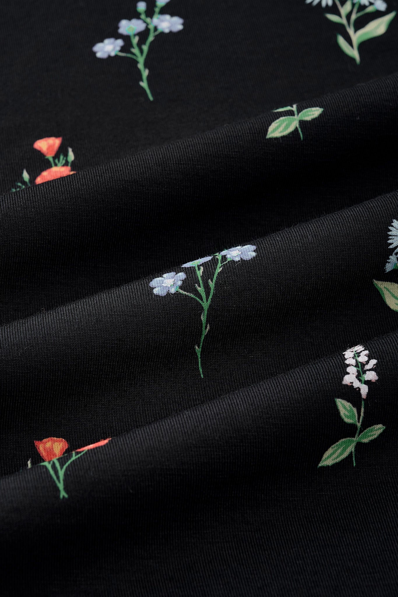 Close up of the Midnight Wildflower 2.5 print 