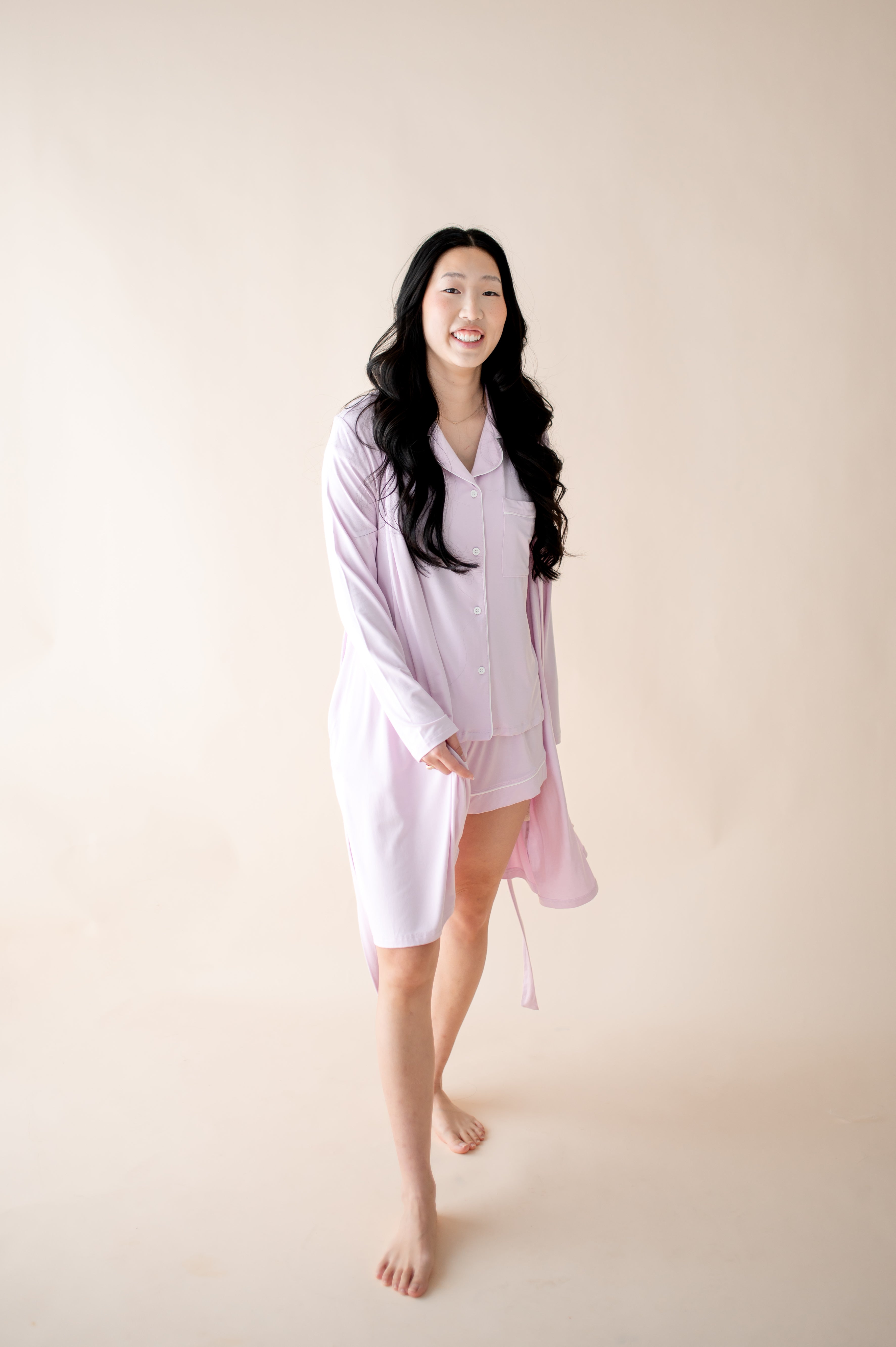 Bamboo Women's Lounge Robe in Thistle