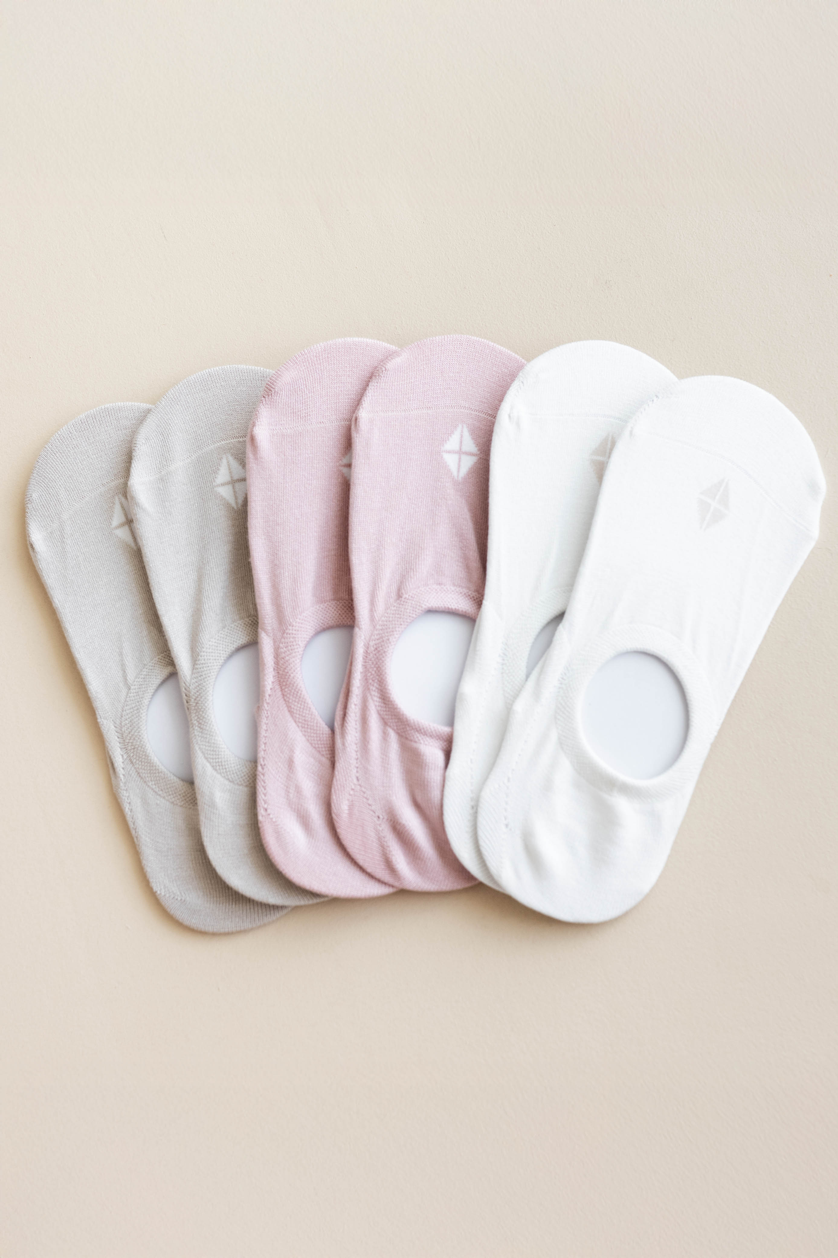 Kyte Baby's Women's No Show Socks 3-Pack in Neutral