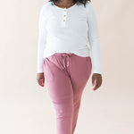 Kyte Baby's Women's Ribbed Henley Top in Snow