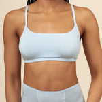 Close up of the Scoop Neck Bralette paired with Women's Boxer in Breeze 