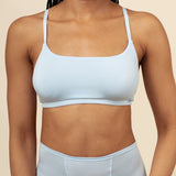 Close up of the Scoop Neck Bralette paired with Women's Boxer in Breeze 