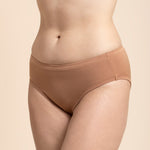 Brown underwear on a beige background