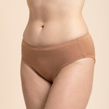 Brown underwear on a beige background