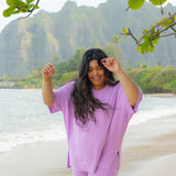 Female model wearing the Women’s Biker Short Set in Poi
