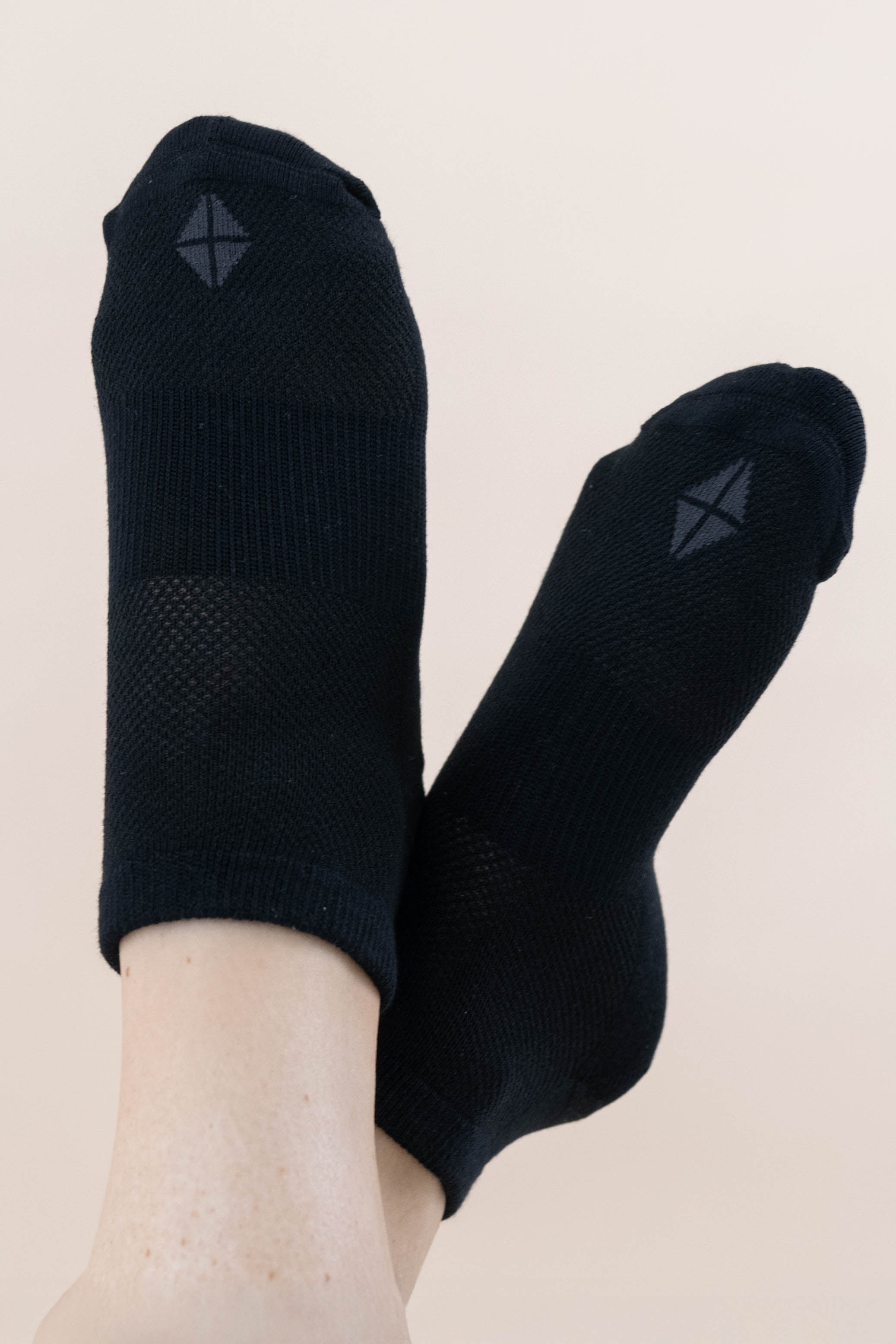 The Kyte Baby Logo on the Women's Ankle Socks 3-Pack in Midnight