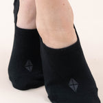 The Kyte Baby Logo on the toe of the Women's No Show Socks 3-Pack in Midnight